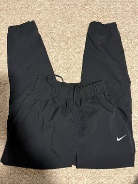 Nike Black Kids' Jogger Sweatpants with White Swoosh